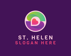 Digital Heart Letter S  logo design