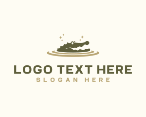 Crocodile Wild Animal logo design