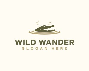 Crocodile Wild Animal logo design