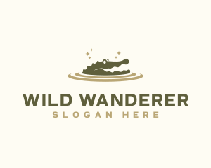 Crocodile Wild Animal logo design