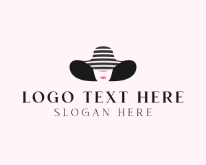 Hat - Woman Fashion Sunhat logo design