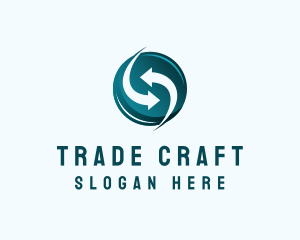 Trade - Recycle Trading Arrow logo design