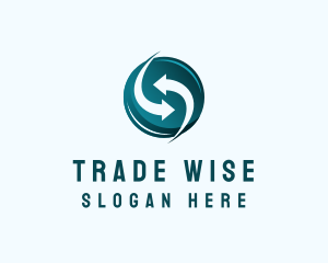 Recycle Trading Arrow logo design