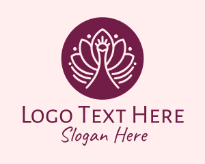 Salon - Peacock Lotus Leaf logo design