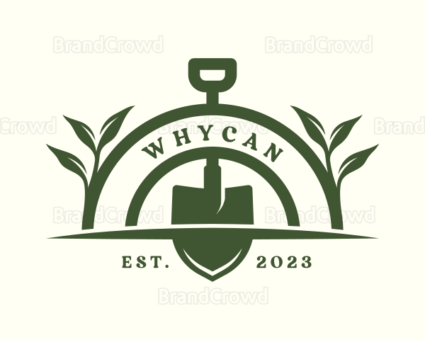 Garden Shovel Plant Logo