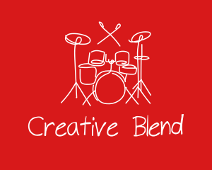 Composition - Drum Set Doodle logo design