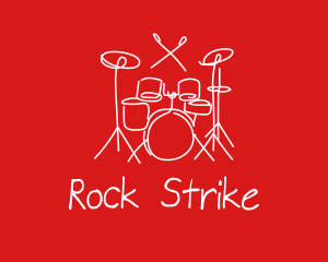 Drum Set Doodle logo design