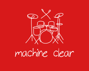 Rock Band - Drum Set Doodle logo design