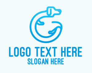Domestic - Blue Dog Letter G logo design