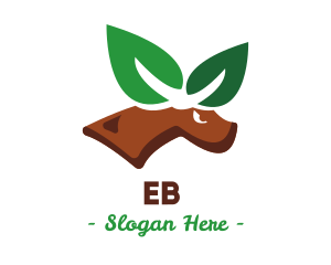 Natural - Eco Leaf Elk logo design
