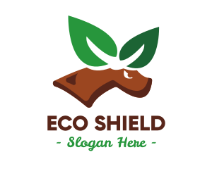 Eco Leaf Elk logo design