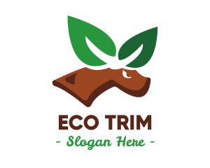 Eco Leaf Elk logo design