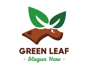 Eco Leaf Elk logo design