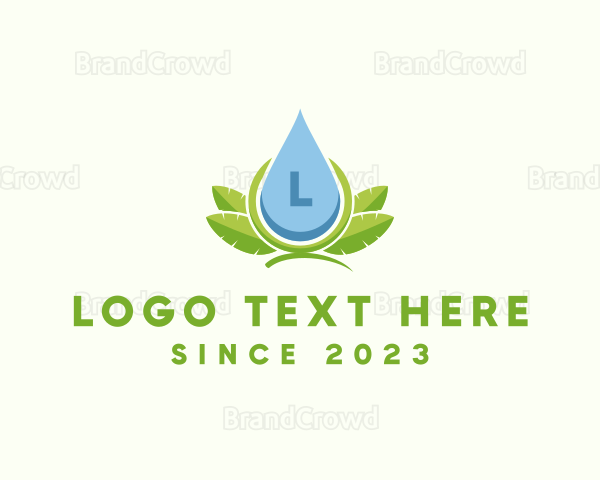 Organic Natural Liquid Droplet Logo