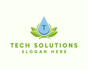 Organic Natural Liquid Droplet  Logo