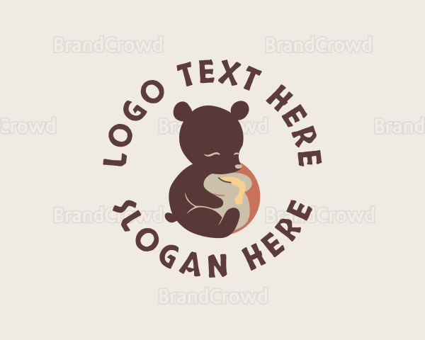 Honey Bear Animal Logo