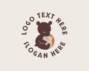 Honey Bear Animal logo design