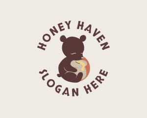 Honey Bear Animal logo design