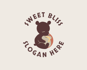 Honey Bear Animal logo design