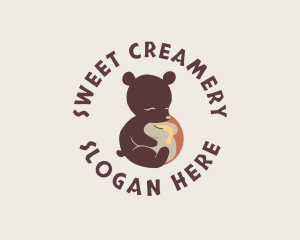 Honey Bear Animal logo design