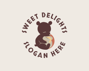 Honey Bear Animal logo design