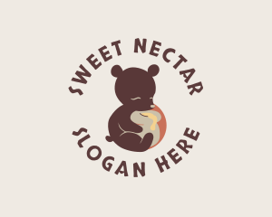 Honey Bear Animal logo design