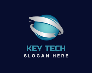 Professional Tech Globe Sphere logo design