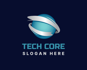 Professional Tech Globe Sphere logo design