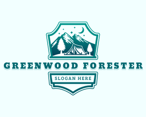 Mountain Tent Camping logo design