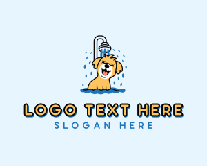 Dog Grooming Bath logo design