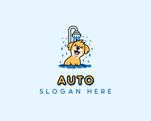 Dog Grooming Bath Logo