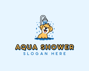 Shower - Dog Grooming Bath logo design