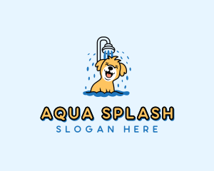 Bathing - Dog Grooming Bath logo design