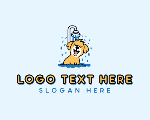 Bathing - Dog Grooming Bath logo design