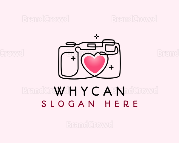 Heart Camera Photography Logo
