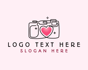 Vlogger - Heart Camera Photography logo design