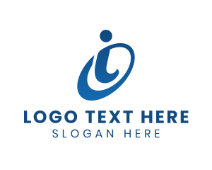 Information - Blue Gradient Letter I logo design