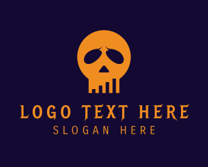 Analytics - Horror Skull Skeleton logo design