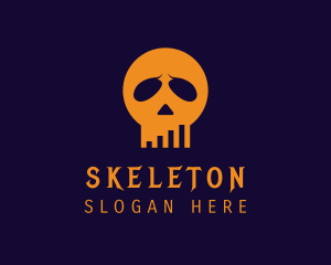  Horror Skull Skeleton logo design