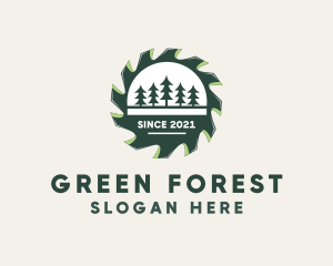 Pine Forest Saw logo design