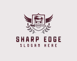 Dagger Skull Military logo design