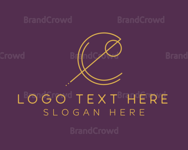 Elegant Geometric Letter E Logo