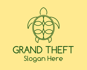 Nature Conservation - Green Turtle Monoline logo design