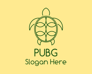 Pet - Green Turtle Monoline logo design