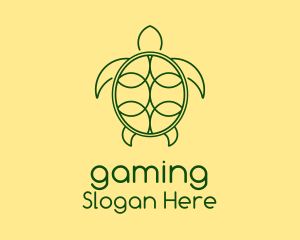 Pet Shop - Green Turtle Monoline logo design