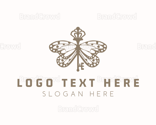 Butterfly Insect Key Logo