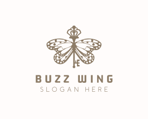 Butterfly Insect Key logo design