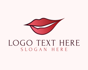 Cosmetics - Lips Makeup Salon logo design