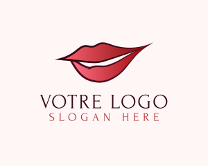 Woman - Lips Makeup Salon logo design
