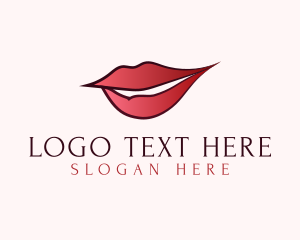 Lips Makeup Salon Logo